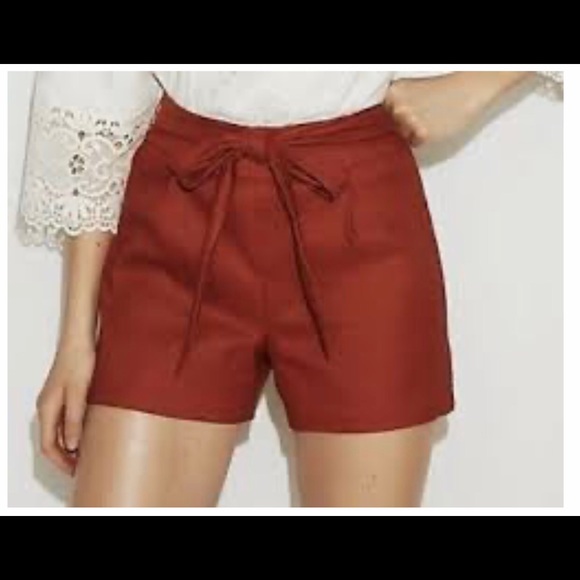 New express tie linen shorts - Picture 5 of 5